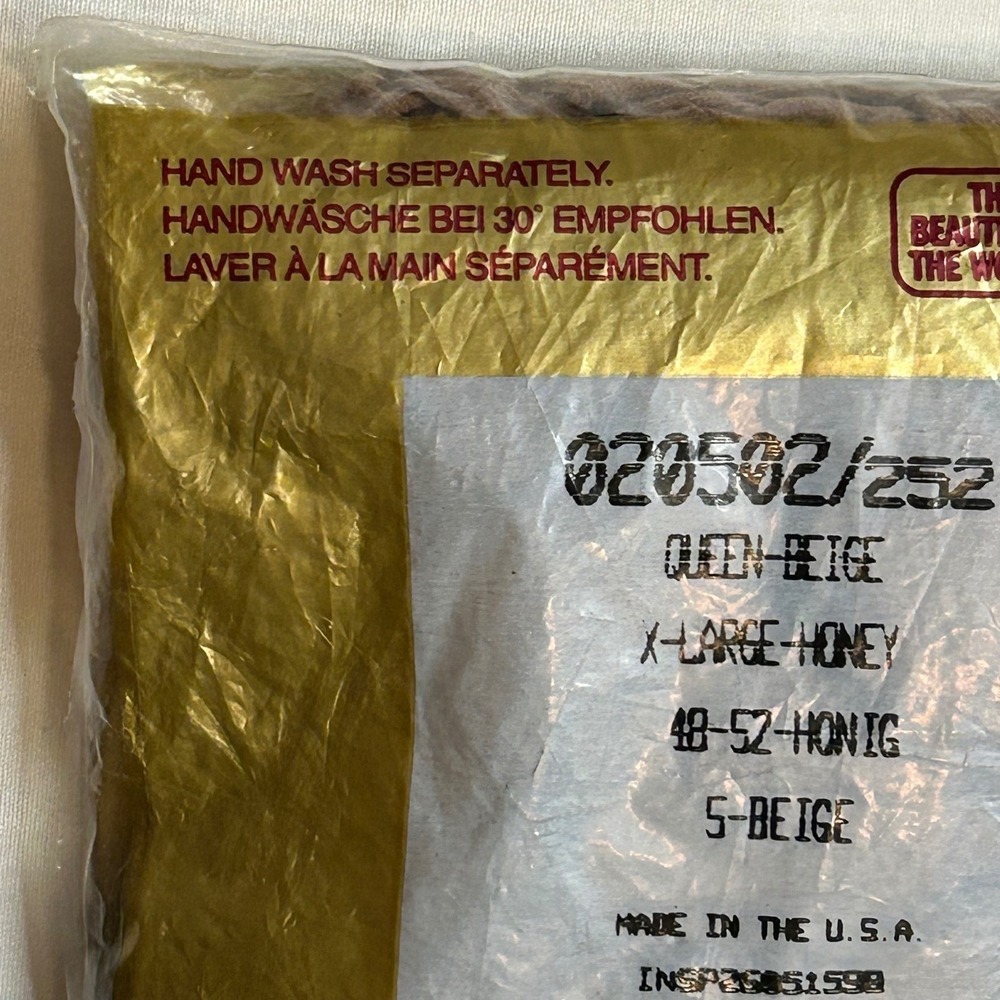 Vtg Silkies Queen Beige X-Large Honey TLC Total‎ Leg Control Pantyhose Stockings - Picture 2 of 7